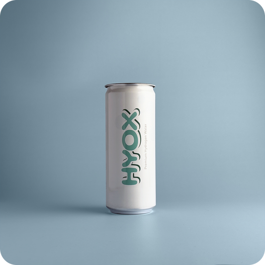Hyox Hydrogen Water can front and back — Premium Hydrogen-Infused Water